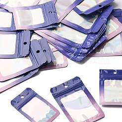 60 шт. 6 стиля прямоугольные блестящие голографические ПВХ пакеты с застежкой-молнией&nbsp;ABAG-FP0001-06B