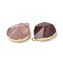 Натуральный клубничный кварцподвески&nbsp;G-I207-14K-G