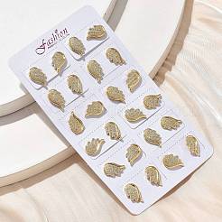 Серьги-гвоздики из циркония EJEW-D305-16G