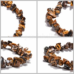 Тигровый глаз фишек растянуть браслеты BJEW-JB01308-02