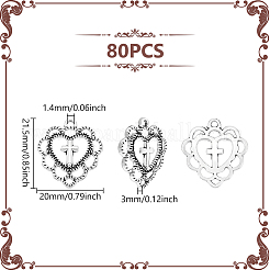 80 шт. Подвески из сплава в тибетском стиле&nbsp;TIBE-UN0015-95