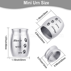 Гроб для праха домашних животных из нержавеющей стали 316 AJEW-WH0013-41D