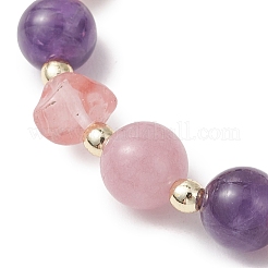 Женские браслеты из вишневого кварцевого стекла&nbsp;BJEW-JB13190