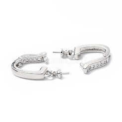 Застежки-твистеры из латуни с микропейвом и прозрачным фианитом KK-P223-42P