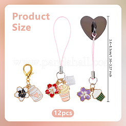 Эмалированные ремешки для мобильных телефонов и подвесные украшения&nbsp;HJEW-OC00049