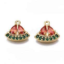 Латунные микро проложить кубического циркония подвески KK-Q277-058-NF