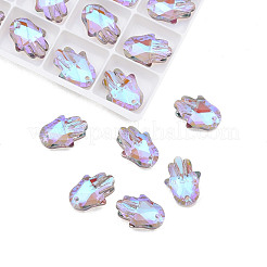 Гальванизировать граненых стеклянных подвесок EGLA-N006-055