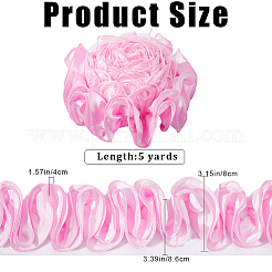 4.6~5 ярд полиэстерового атласного шифонового волнистого кружева&nbsp;OCOR-GF0003-53C