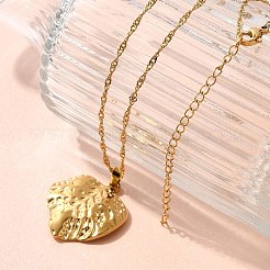 Летние пляжные ожерелья из нержавеющей стали 304 с подвеской в виде веревки и цепи для женщин&nbsp;LS-STAS-Z108-01G-03