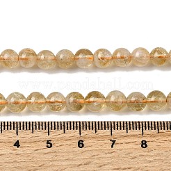 Нити из нагретых натуральных цитриновых бусин&nbsp;LS-G-D323-A01-6mm-B