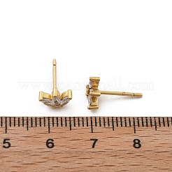 Серьги-гвоздики из циркония&nbsp;EJEW-R016-01G-04