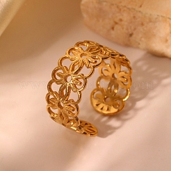 Регулируемые манжеты из нержавеющей стали 304 для женщин&nbsp;RJEW-Z099-03G