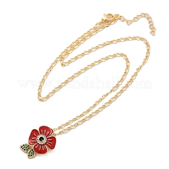 Латунные подвески с микропаве из кубических цирконий и эмали&nbsp;NJEW-Q041-06G