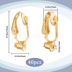 40 шт. латунные клипсы-конвертеры фурнитура KK-SC0004-20