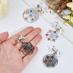 4 шт. 4 броши-банта из латуни&nbsp;JEWB-FH00036