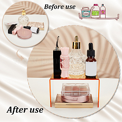 3 размер 3-х уровневая зеркальная акриловая полка для ювелирных украшений ODIS-WH0025-116