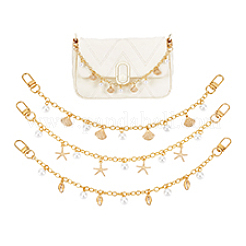 3 шт. 3 стиля океанская тематика сплава ракушка морская звезда подвеска латунные цепочки декоративные цепочки для сумки&nbsp;HJEW-PH02266