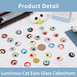 30 шт. стеклянные кабошоны на Хэллоуин GLAA-FH0001-81