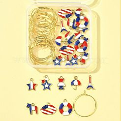 День независимости DIY наборы для изготовления подвесок на бокалы для вина DIY-FS0009-55