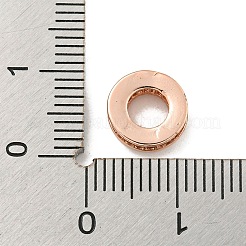 Реечное покрытие латунь микро паве прозрачный кубический цирконий европейские бусины KK-L215-021RG