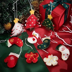 6 шт. 6 стильных подвесных украшений из шерстяного фетра HJEW-NB0001-90