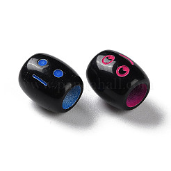 Непрозрачные акриловые европейские бусины с распылением SACR-P031-11B