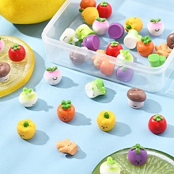 36шт 9 стиля смоляные растительные фигурки орнамент DJEW-FS0001-02