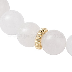 Браслеты из натуральных круглых бусин малайзийского нефрита&nbsp;BJEW-JB12257-03