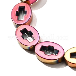 Гальванические нити из синтетических немагнитных гематитовых бусин G-L613-Z01-03