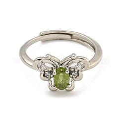 Регулируемые латунные кольца-бабочки RJEW-G317-05P