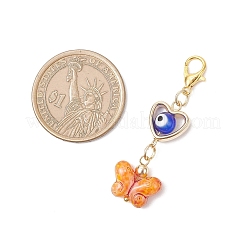 Подвески-бабочки ручной работы от сглаза HJEW-JM04310