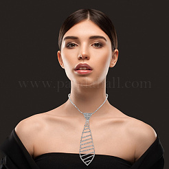 Ожерелья из цепочек со стразами&nbsp;NJEW-WH20003-004