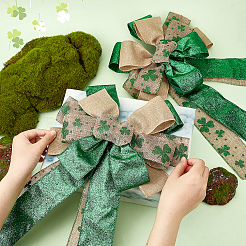 Большие банты из упаковочной ленты из полиэстера FIND-WH0126-09B