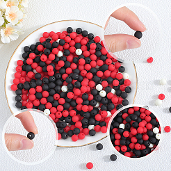 500шт прорезиненные силиконовые акриловые бусины с имитацией силикона&nbsp;MACR-SP0001-07B