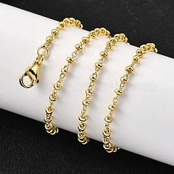 Ожерелья из латунных цепочек-ронделей NJEW-M108-05G