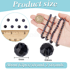 2 нити натуральных бусин иолита нити G-NB0005-64