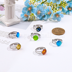 50 шт. регулируемые кольца для пальцев из нержавеющей стали 304 DIY-CA0005-54