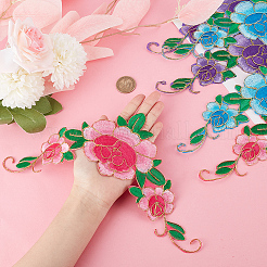 6 шт. 3-цветный узор пиона на ткани с компьютерной вышивкой&nbsp;PATC-GF0001-13