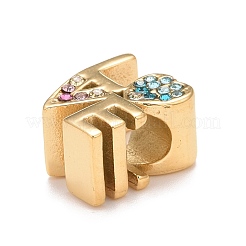 Европейские бусины из нержавеющей стали 304 STAS-I194-01G