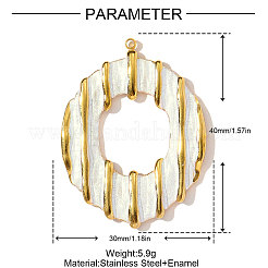 Подвески из нержавеющей стали 304 с эмалью&nbsp;STAS-OY002-85G