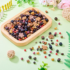 360шт 18 вида деревянных бусин WOOD-TA0002-75