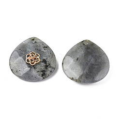 Подвеска из натурального лабрадорита со стразами G-N326-133-06