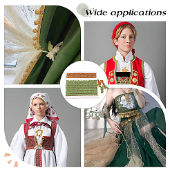 2 карточка 2 цвета полиэстеровая рождественская плетеная кружевная лента OCOR-FH0001-24