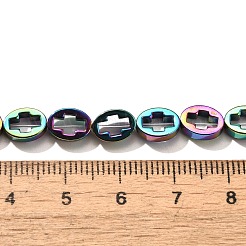 Гальванические нити из синтетических немагнитных гематитовых бусин&nbsp;G-L613-Z01-01B