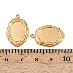 Оправы для подвесок из нержавеющей стали 304 в виде кабошонов&nbsp;STAS-L303-30G