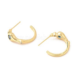 Серьги-гвоздики в форме буквы 