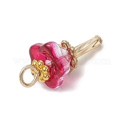 Гальванизированные стеклянные бусины с колпачками из сплава&nbsp;PALLOY-JF03614-02