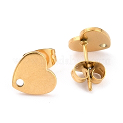 Ионное покрытие (ip) 304 нержавеющая сталь гвоздики фурнитура для сережек&nbsp;EJEW-O104-13G