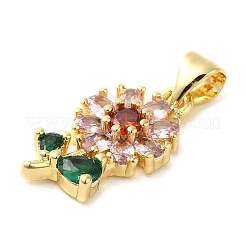 Стойки обшивки латунь микро проложить Циркон подвеску&nbsp;KK-P241-09G