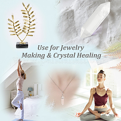 Натуральный кварцевый кристалл с двойными наконечниками&nbsp;G-WH0021-29